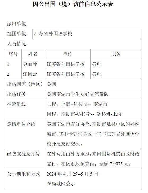 公示表1