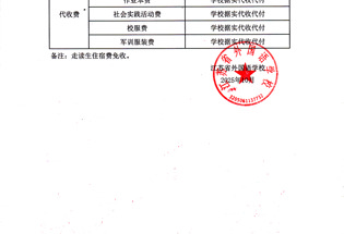 江苏省外国语学校2025年秋季收费情况公示